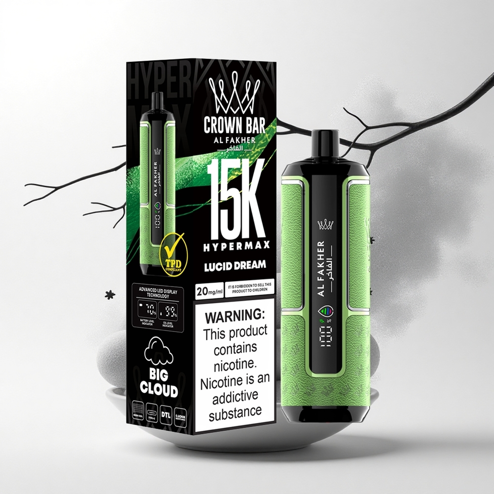 Al Fakher Crown Bar 15K Hypermax Droom Helder 22ml 600mAh Type-C