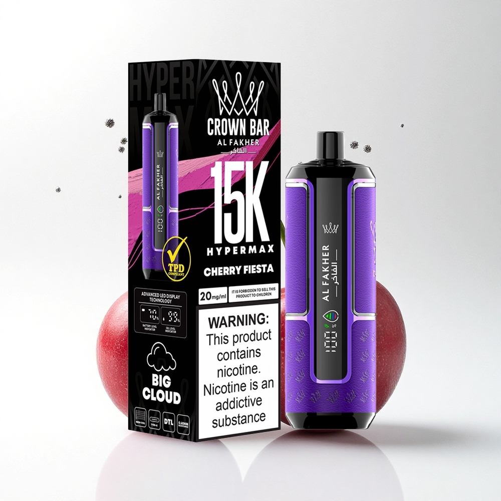 Al Fakher Crown Bar 15K Hypermax Kersenfest Compact Type-C 22ml