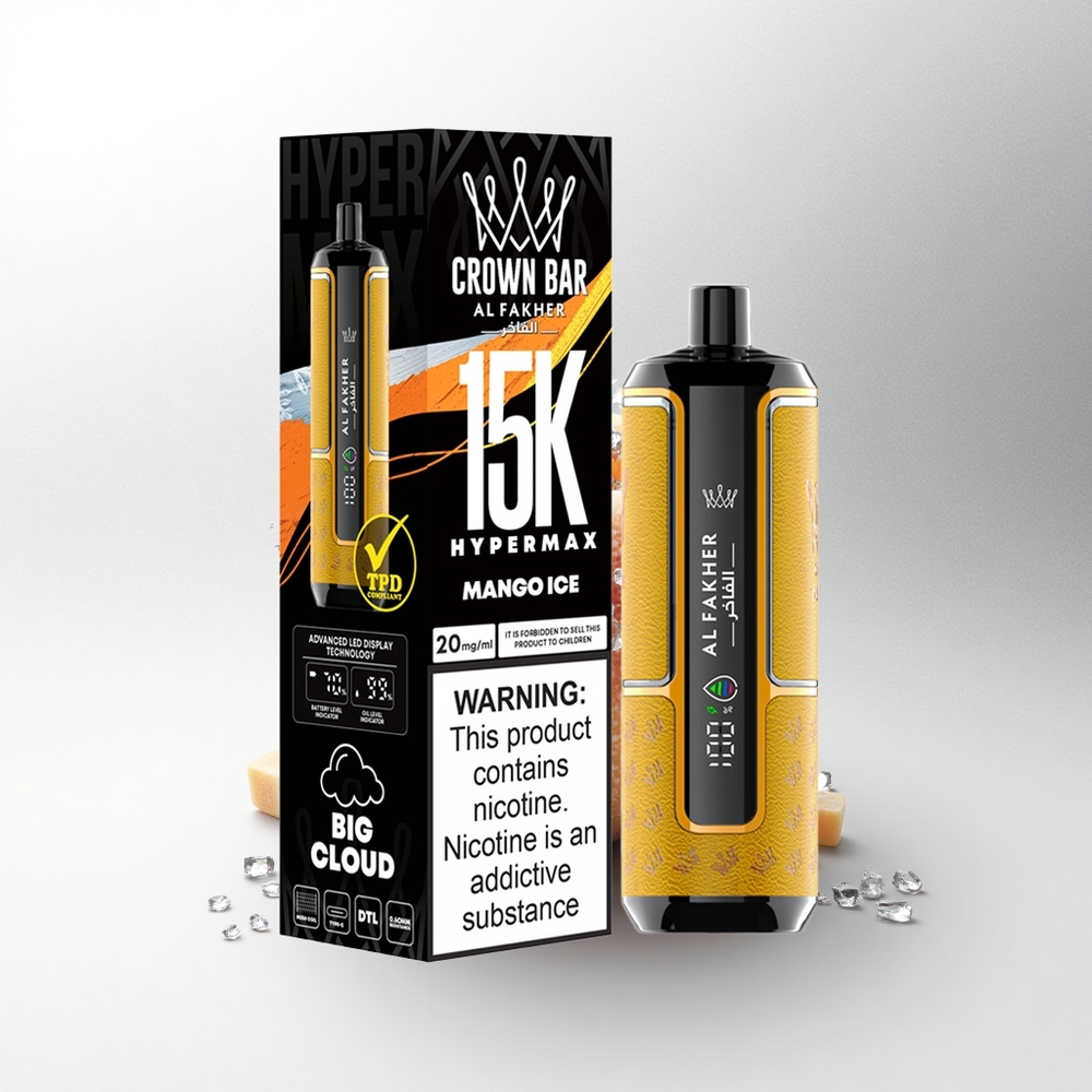 Al Fakher Crown Bar 15K Hypermax Mango IJs 22ml 600mAh Type-C