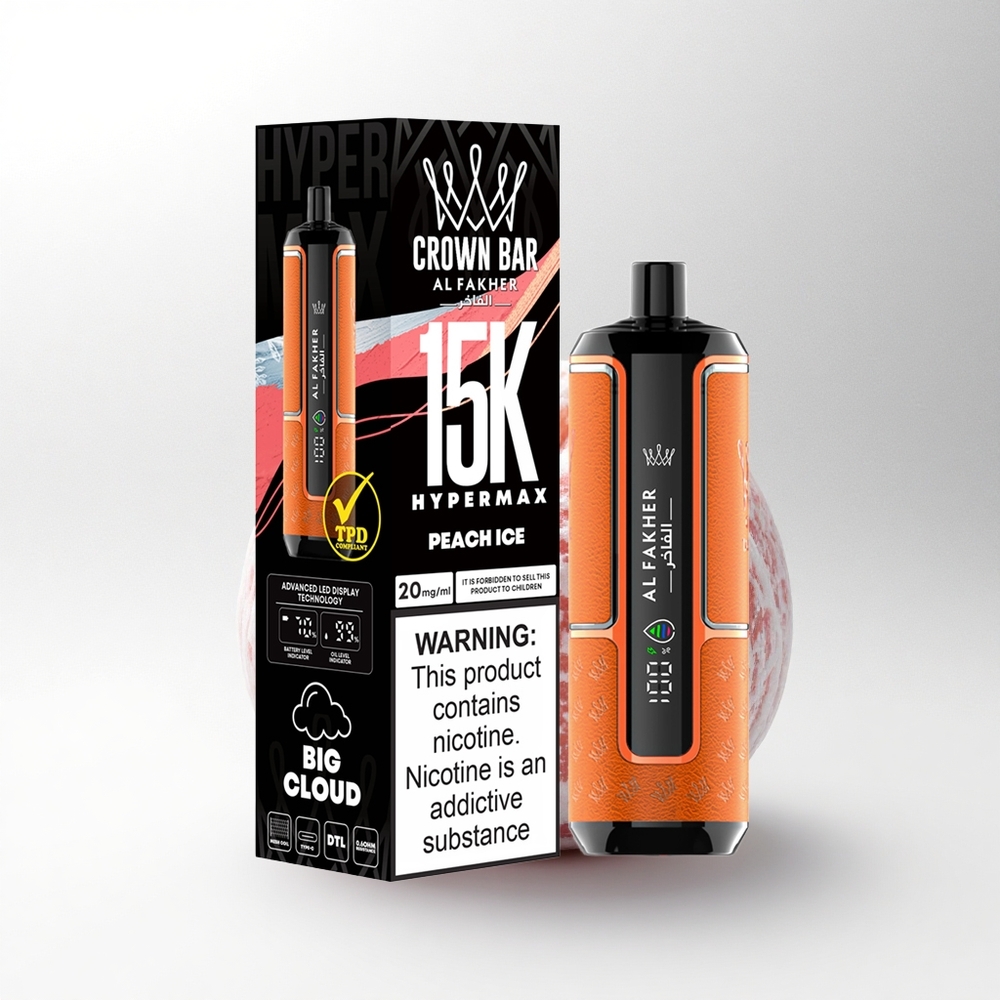 Al Fakher Crown Bar 15K Hypermax Perzijs IJs Hyper Draak 22ml 600mAh Type-C