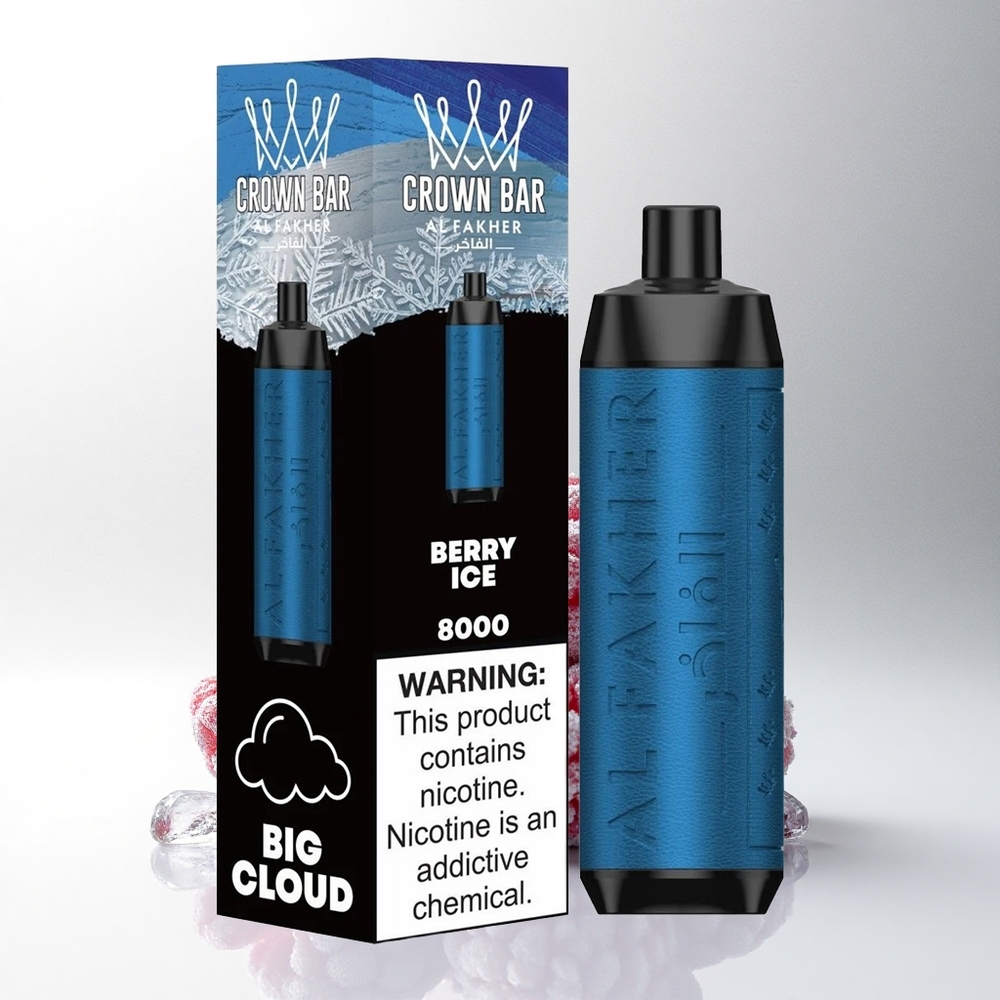 Al Fakher Crown Bar 8000 Crystal Bes Ice Kristal 18ml 600mAh