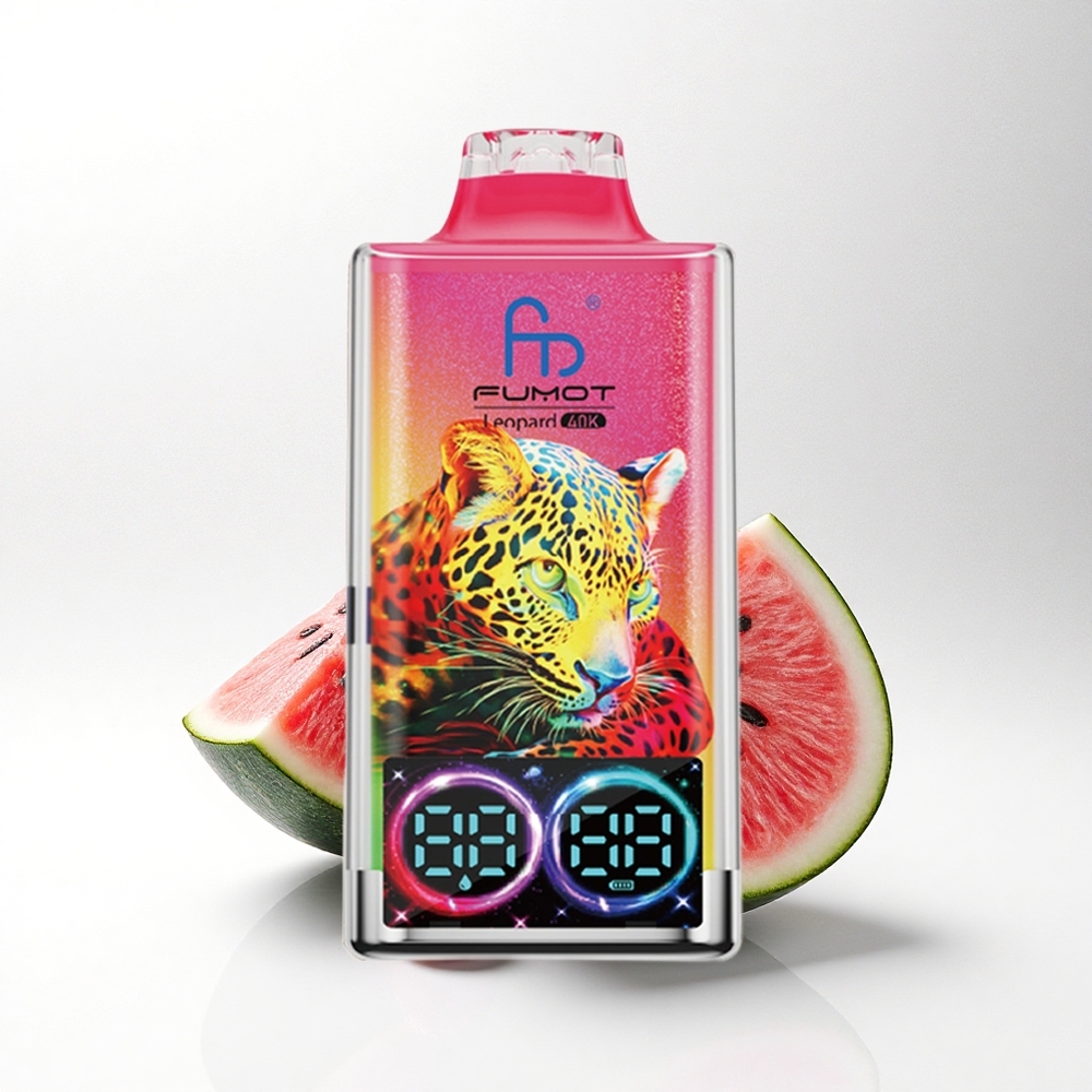Fumot Leopard 40K Puffs Aardbei Watermeloen Dual Mesh 5% Nicotine Type-C