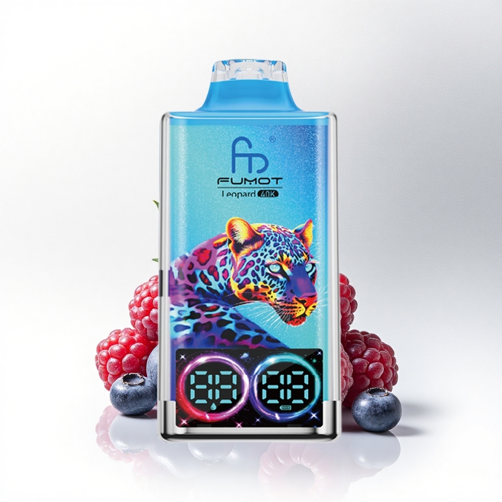 Fumot Leopard 40K Puffs Blauwe Framboos 5% Nicotine 700mAh Dual Mesh