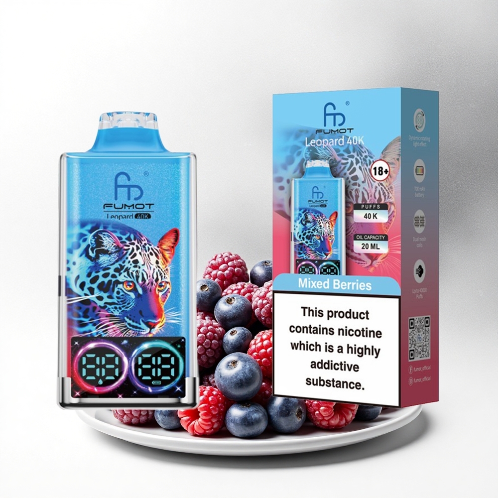 Fumot Leopard 40K Puffs Gemengde Bessen 5% Nicotine 700mAh Dual Mesh