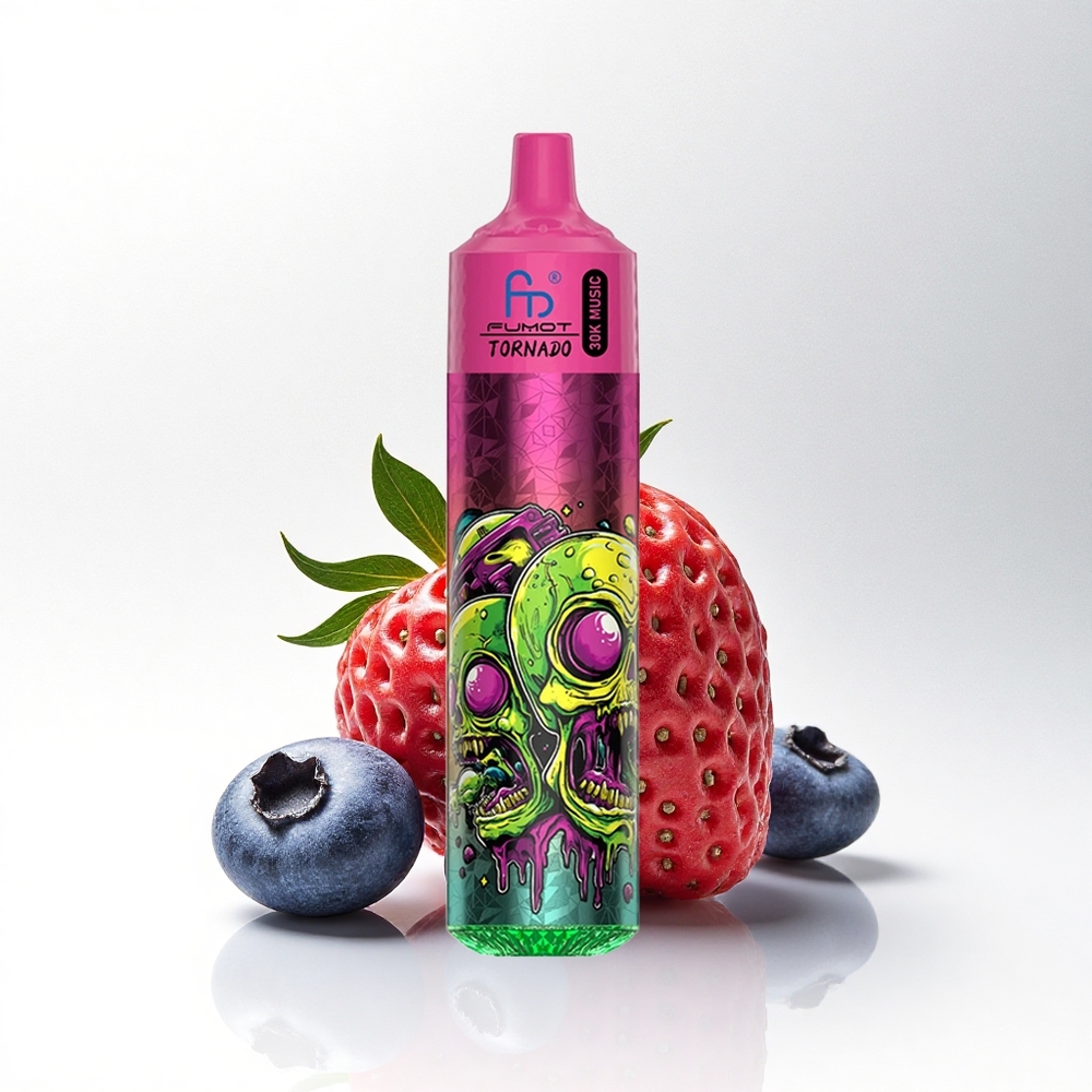 Fumot Randm Tornado 30000 Puffs Aardbei Bosbes LED Mesh