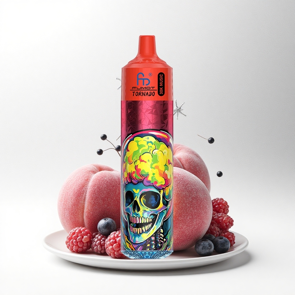 Fumot Randm Tornado 30000 Puffs Perzik Bessen 30mL 2% Mesh