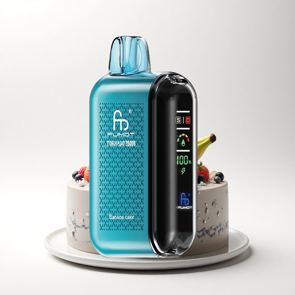 Fumot Tornado 20000 Puffs Bananentaart Dual Mesh Coil Smart Display