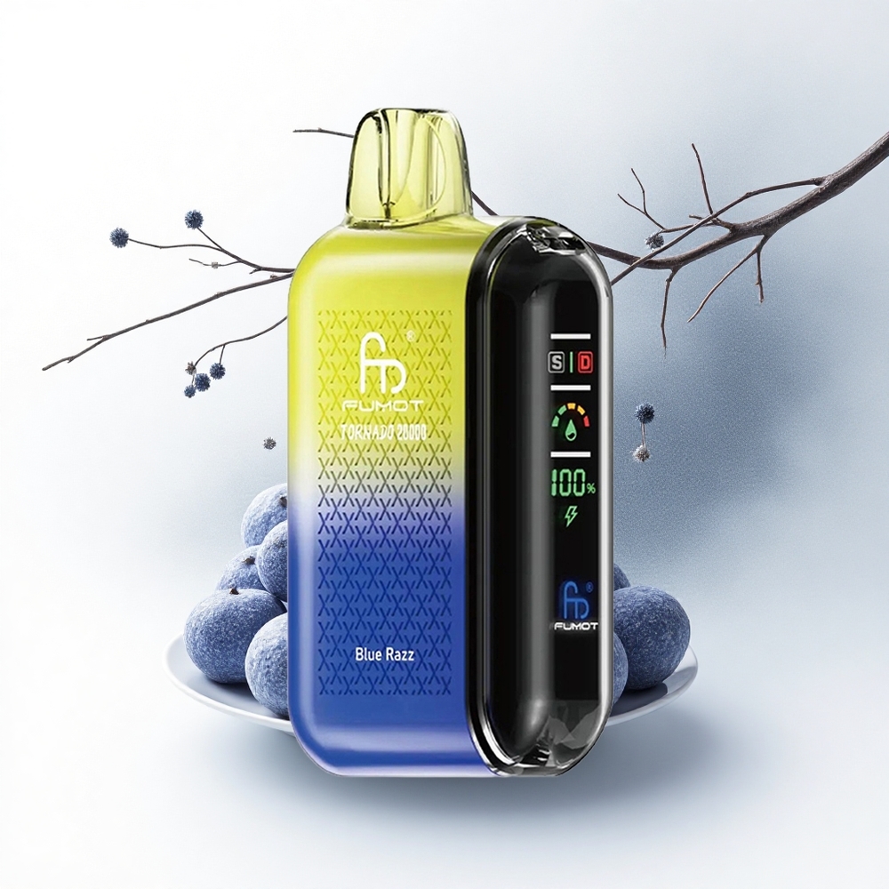 Fumot Tornado 20000 Puffs Blauwe Framboos Dual Mesh Coil