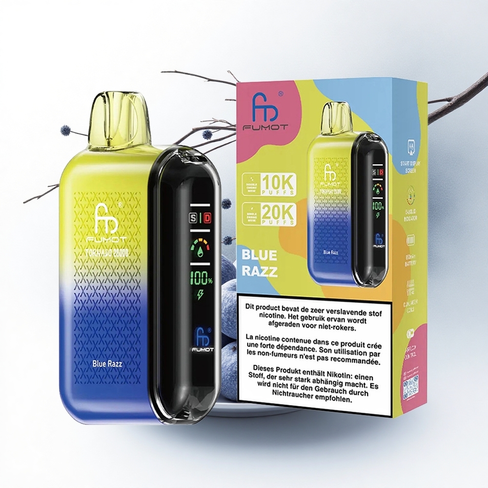 Fumot Tornado 20000 Puffs Blauwe Framboos Dual Mesh Coil