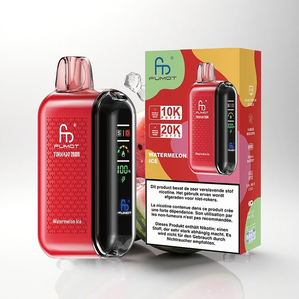 Fumot Tornado 20000 Puffs Watermeloen IJs Dual Mesh Coil