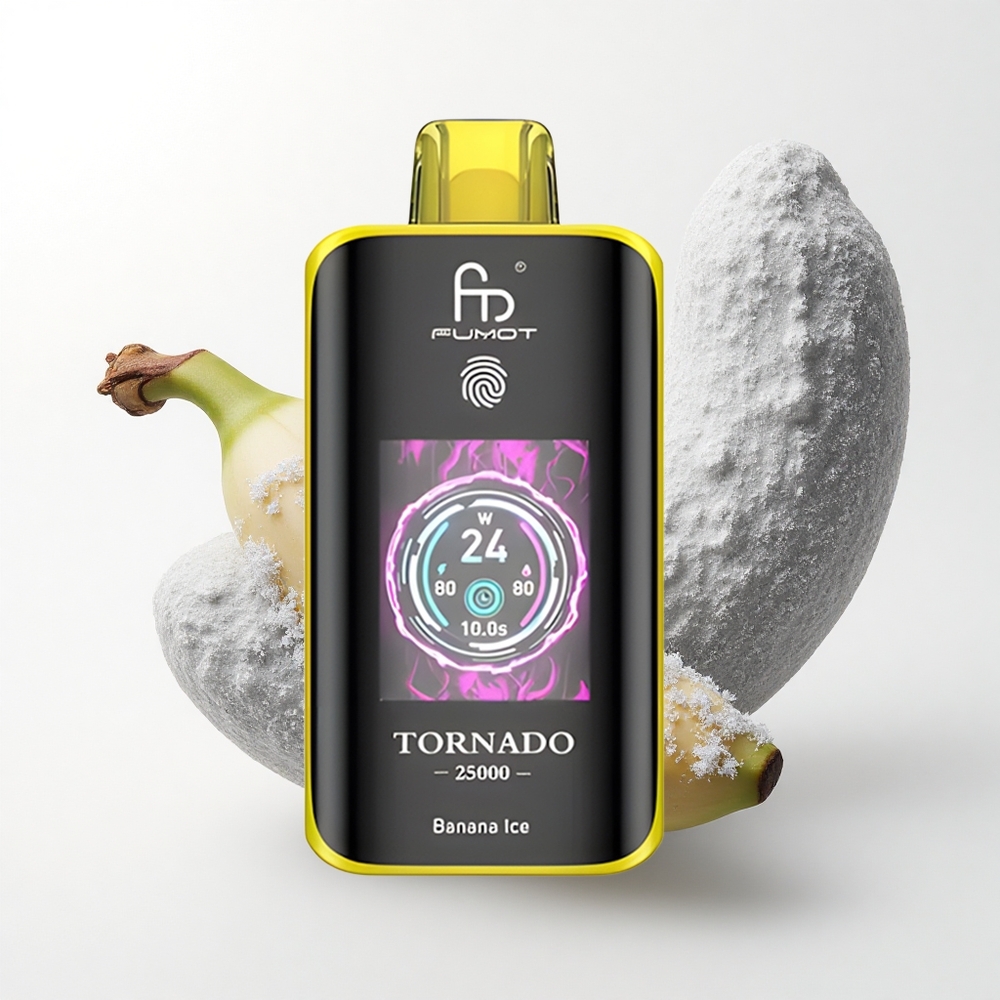 Fumot Tornado 25000 Puffs Banaan IJs HD Scherm 700mAh 20ml