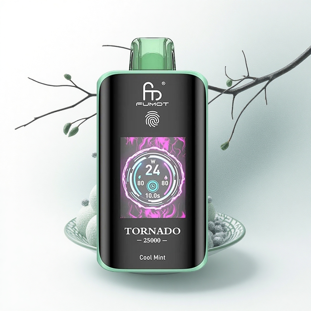 Fumot Tornado 25000 Puffs Koel Munt HD Scherm 700mAh Oplaadbaar