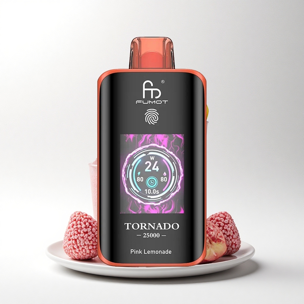 Fumot Tornado 25000 Puffs Roze Limonade HD Scherm 700mAh 20ml