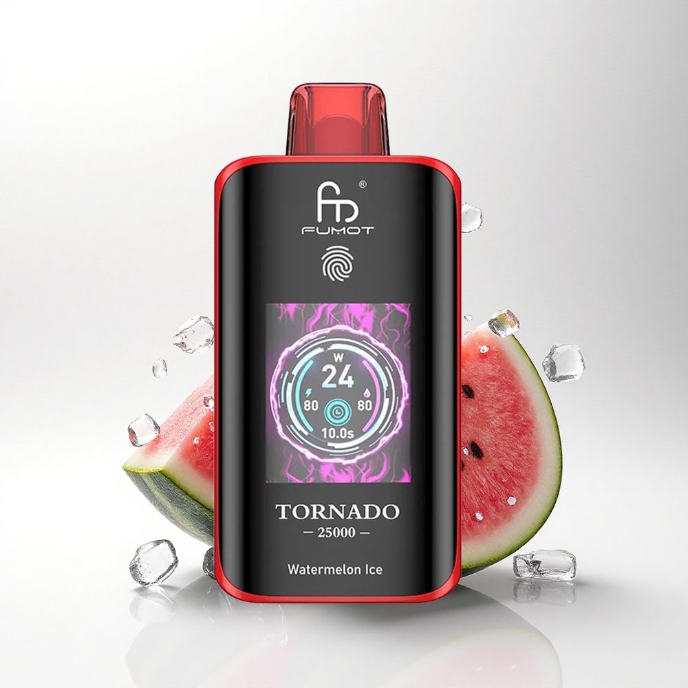 Fumot Tornado 25000 Puffs Watermeloen IJs HD Scherm 700mAh