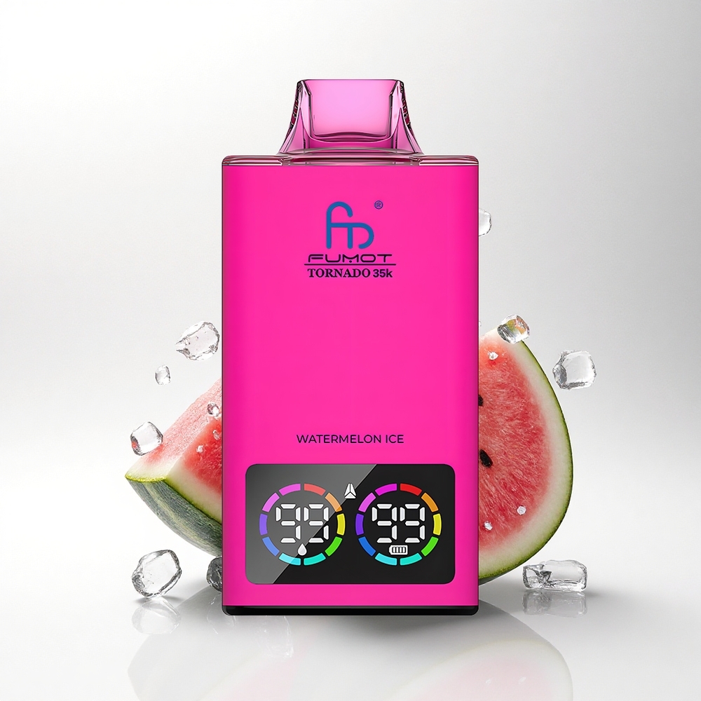 Fumot Tornado 35000 Puffs Watermeloen IJs Dual Mesh Coil RGB Lichten