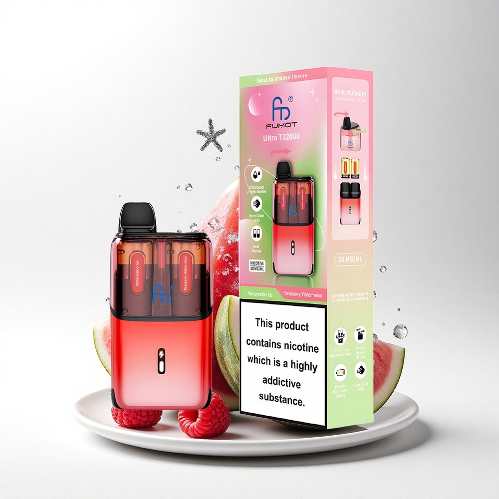 Fumot Ultra T32000 Puffs Watermeloen IJs - Framboos Watermeloen met 800mAh en 24ml Vloeistof
