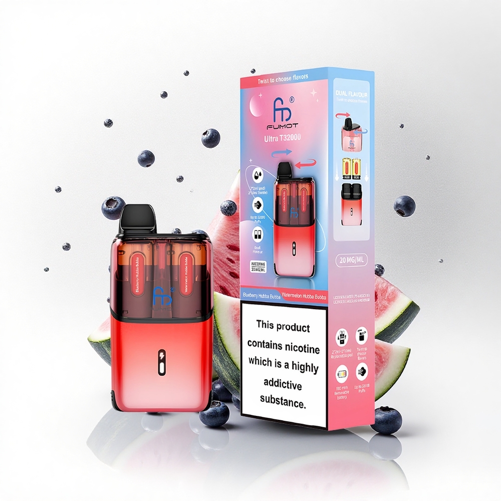Fumot Ultra T32000 Puffs Watermelon Hubba Bubba - 800mAh Snelle Oplading Mesh Coil