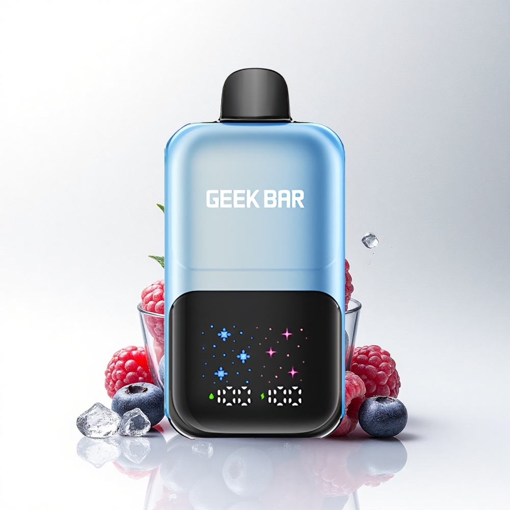 GEEK BAR 2GO 20ml 50000 Puffs Blauwe Framboos IJs met Aanpasbare Smaak en Oplaadbare Accu