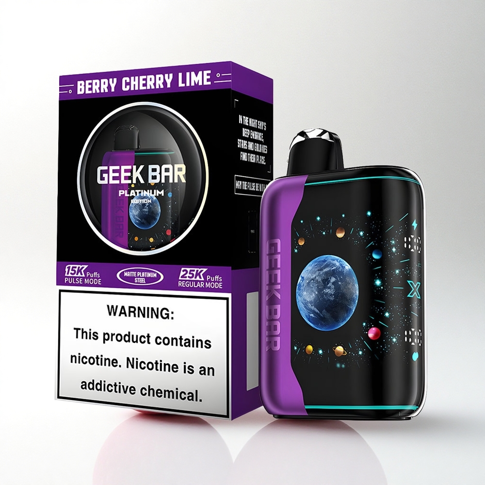 GEEK BAR Platinum Edition 25000 Puffs Bessen Kers Limoen met 20mL en Dual Mesh Coil