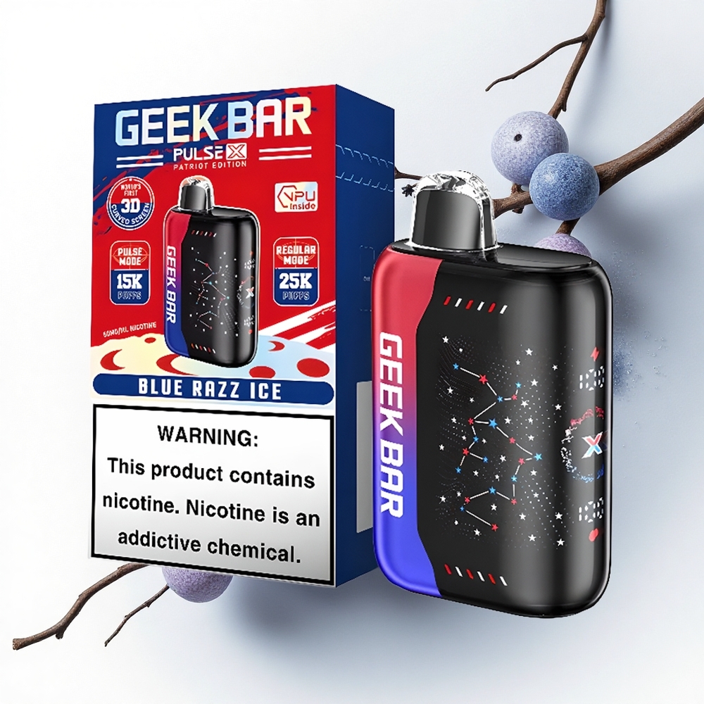GEEK BAR Pulse X 25000 Puffs Patriottische Editie met Dual Mesh Coil en 18mL Vloeistof