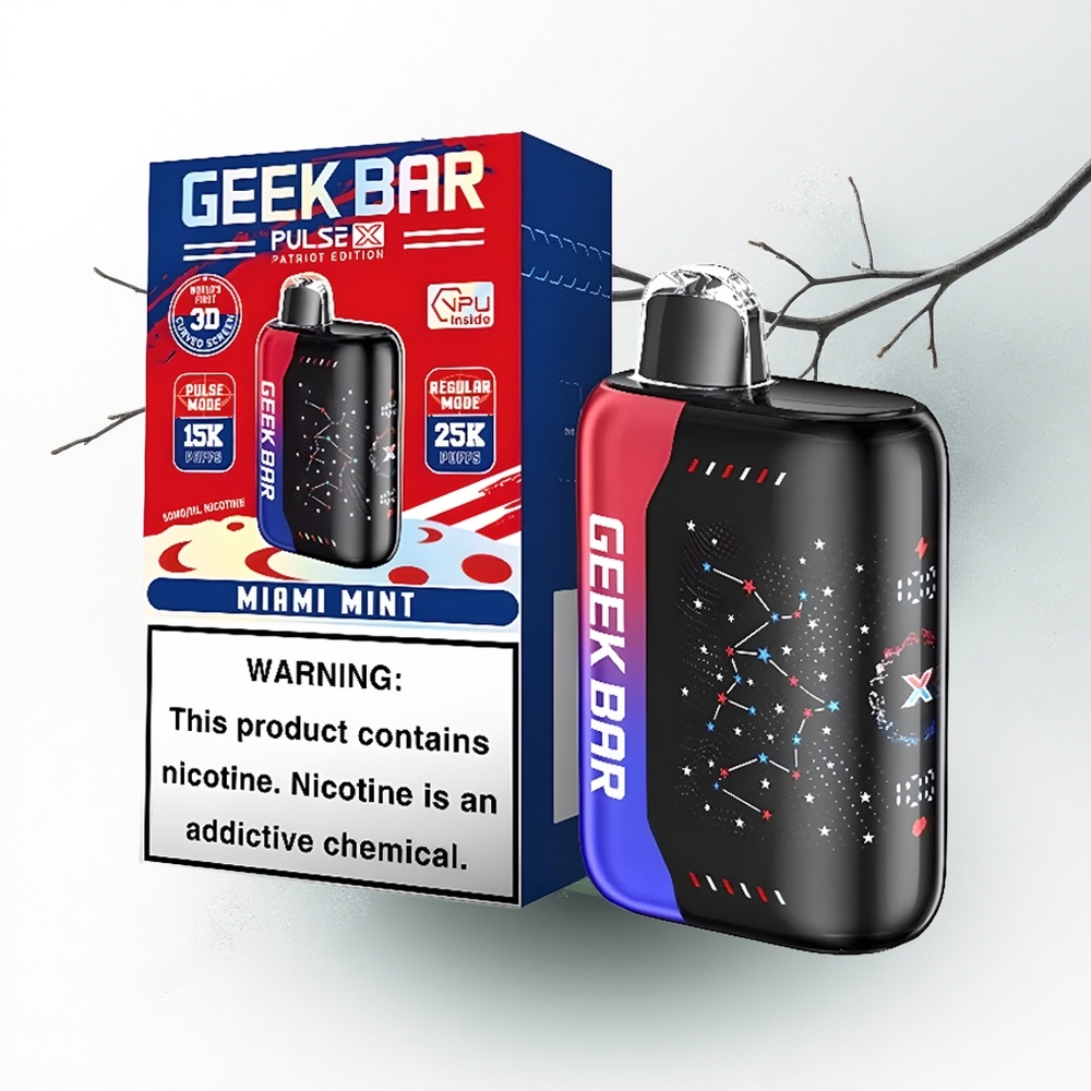 GEEK BAR Pulse X 25000 Puffs Patriottische Editie met Dual Mesh Coil en 18mL Vloeistof