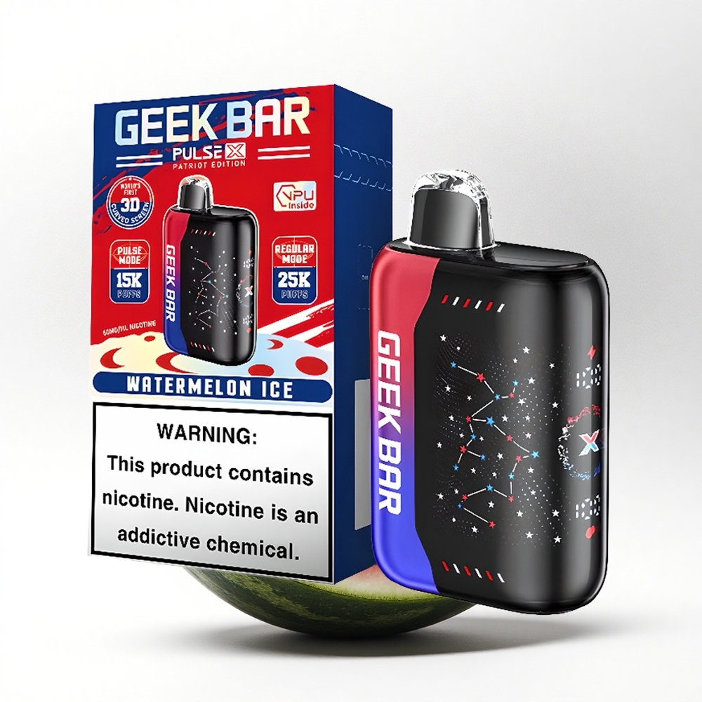 GEEK BAR Pulse X 25000 Puffs Patriottische Editie met Dual Mesh Coil en 18mL Vloeistof