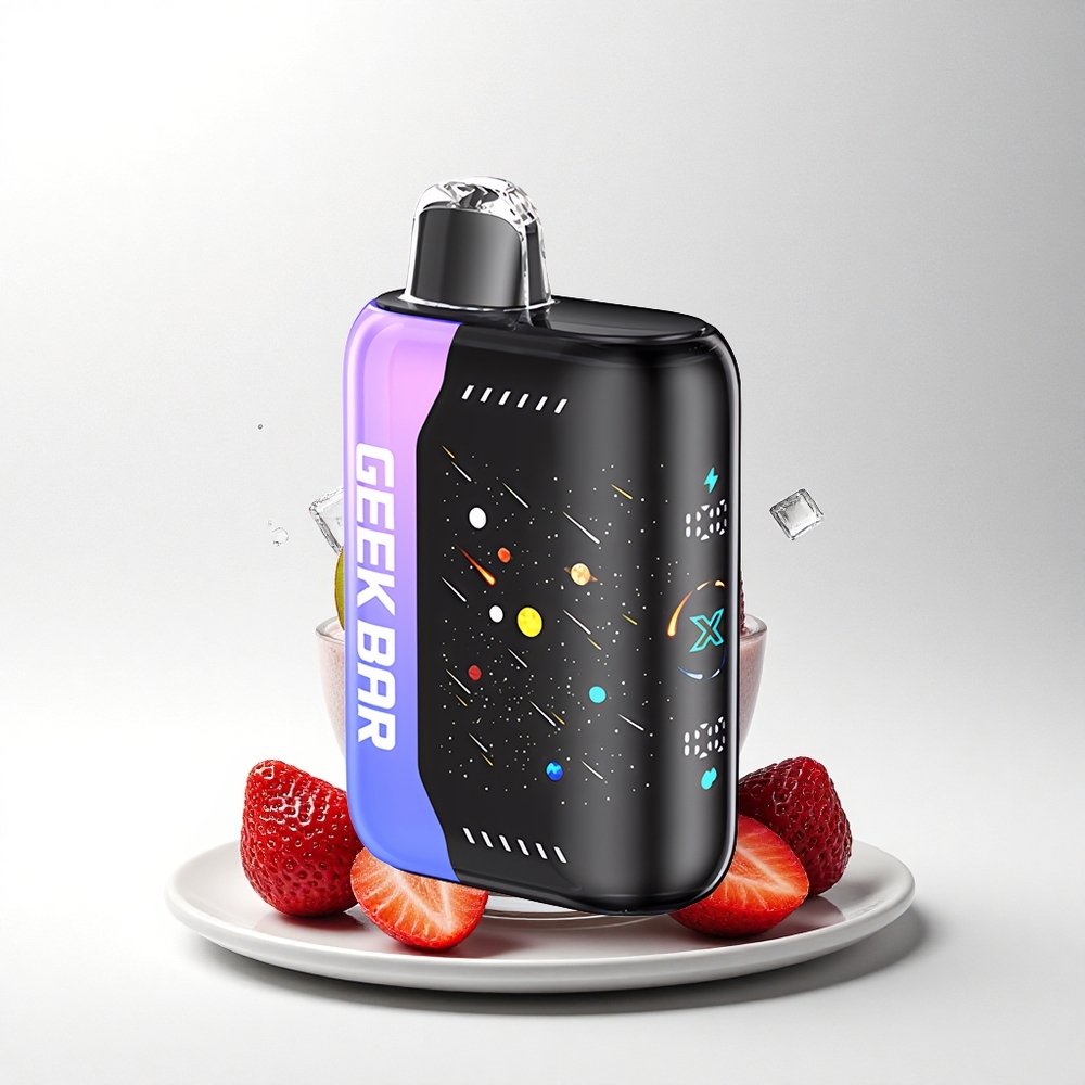 GEEK BAR Pulse X 42K Puffs Meteor Edition Aardbei Kiwi IJs met Dubbele Mesh Coil en Aanpasbare Luchtstroom