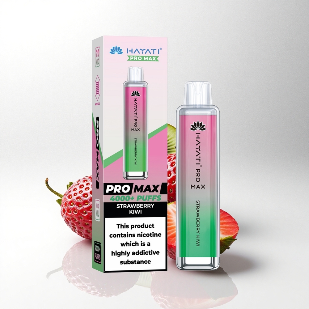 Hayati Pro Max 4000 Puffs Aardbei Kiwi 2ml Dual Mesh