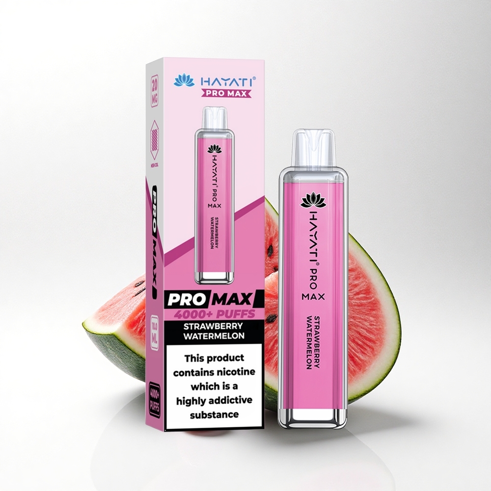 Hayati Pro Max 4000 Puffs Aardbei Watermeloen 2ml 1400mAh Oplaadbaar