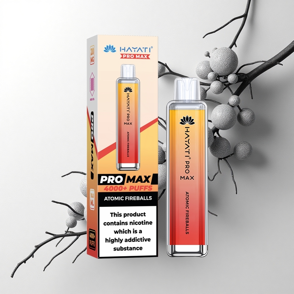Hayati Pro Max 4000 Puffs Atoomvuurbal Kristal Dual Ohm