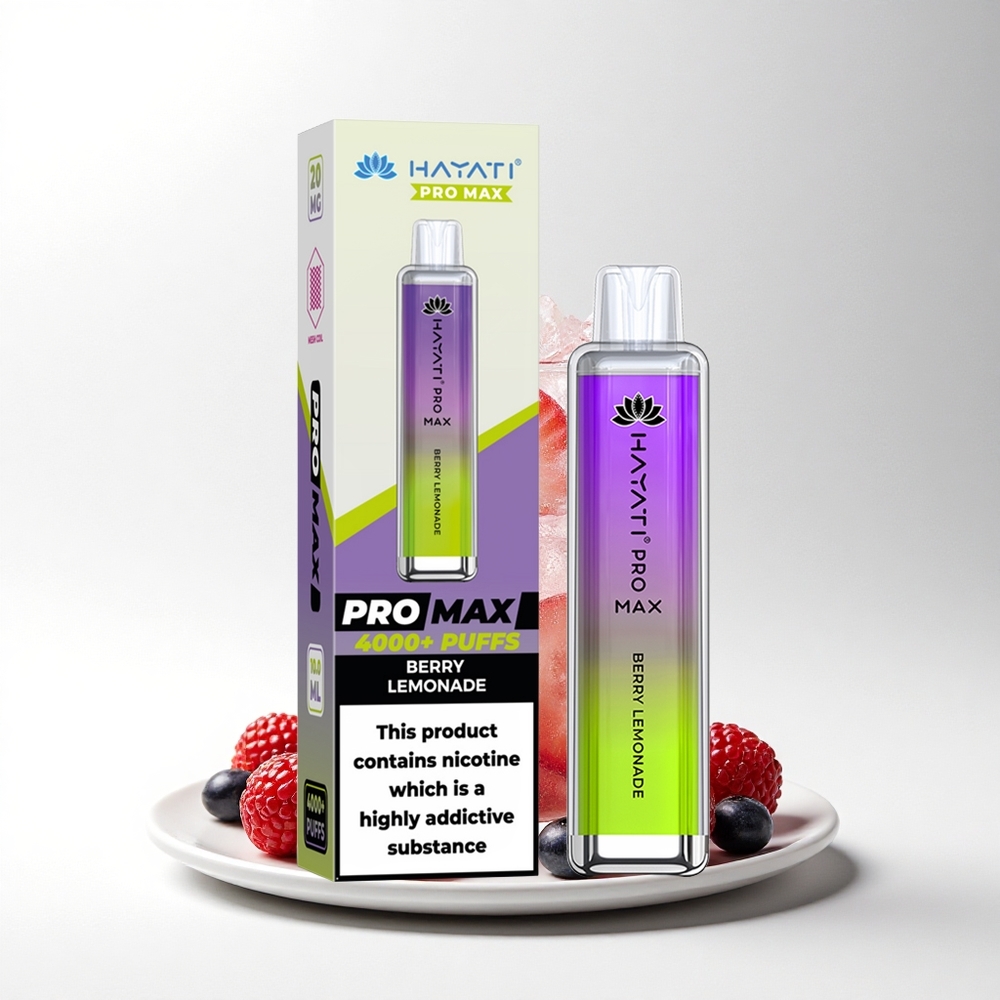 Hayati Pro Max 4000 Puffs Bessenlimonade Oplaadbaar 2ml Dual Mesh