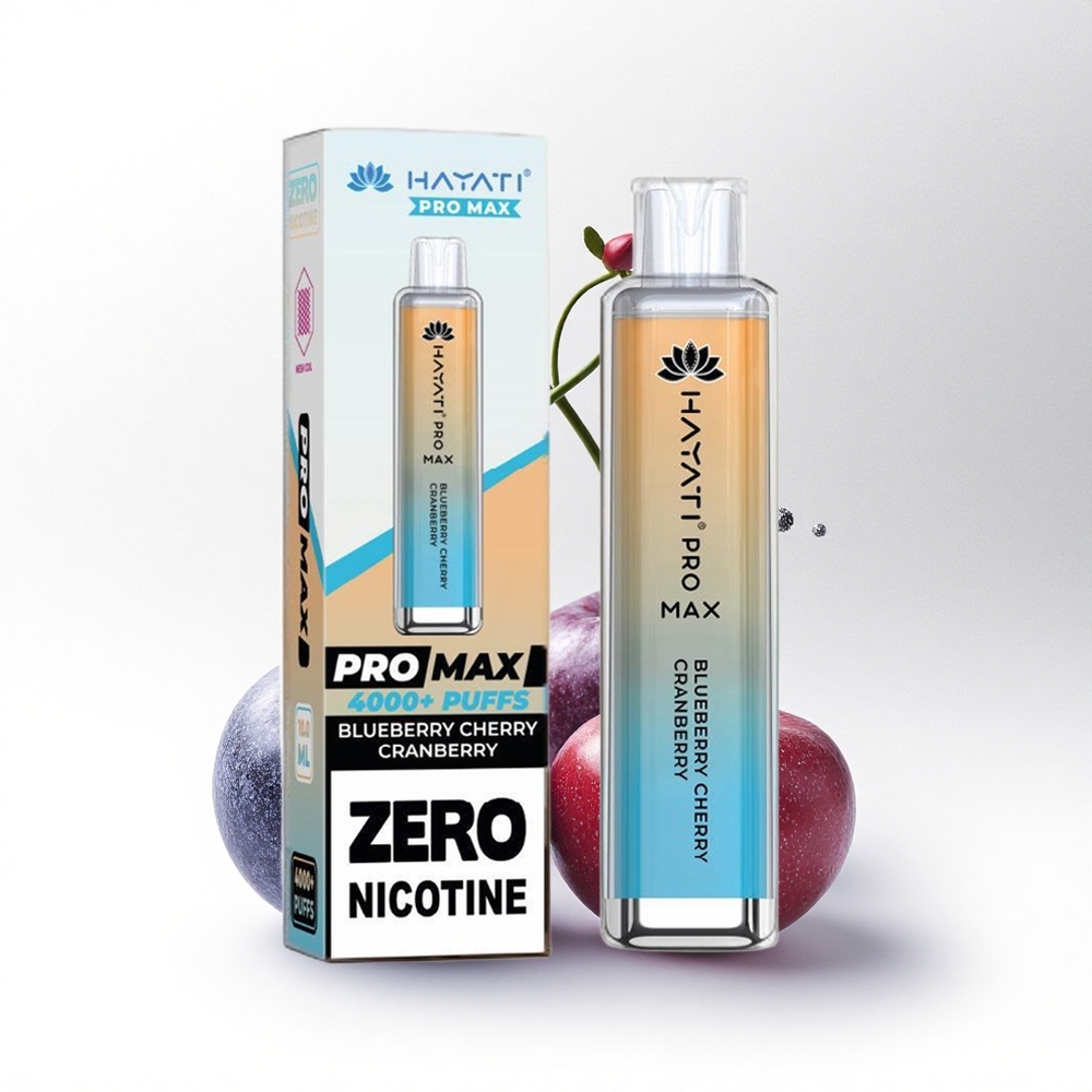 Hayati Pro Max 4000 Puffs Blauwe Bes Kers Veenbes 5% Rechargeable 2ml