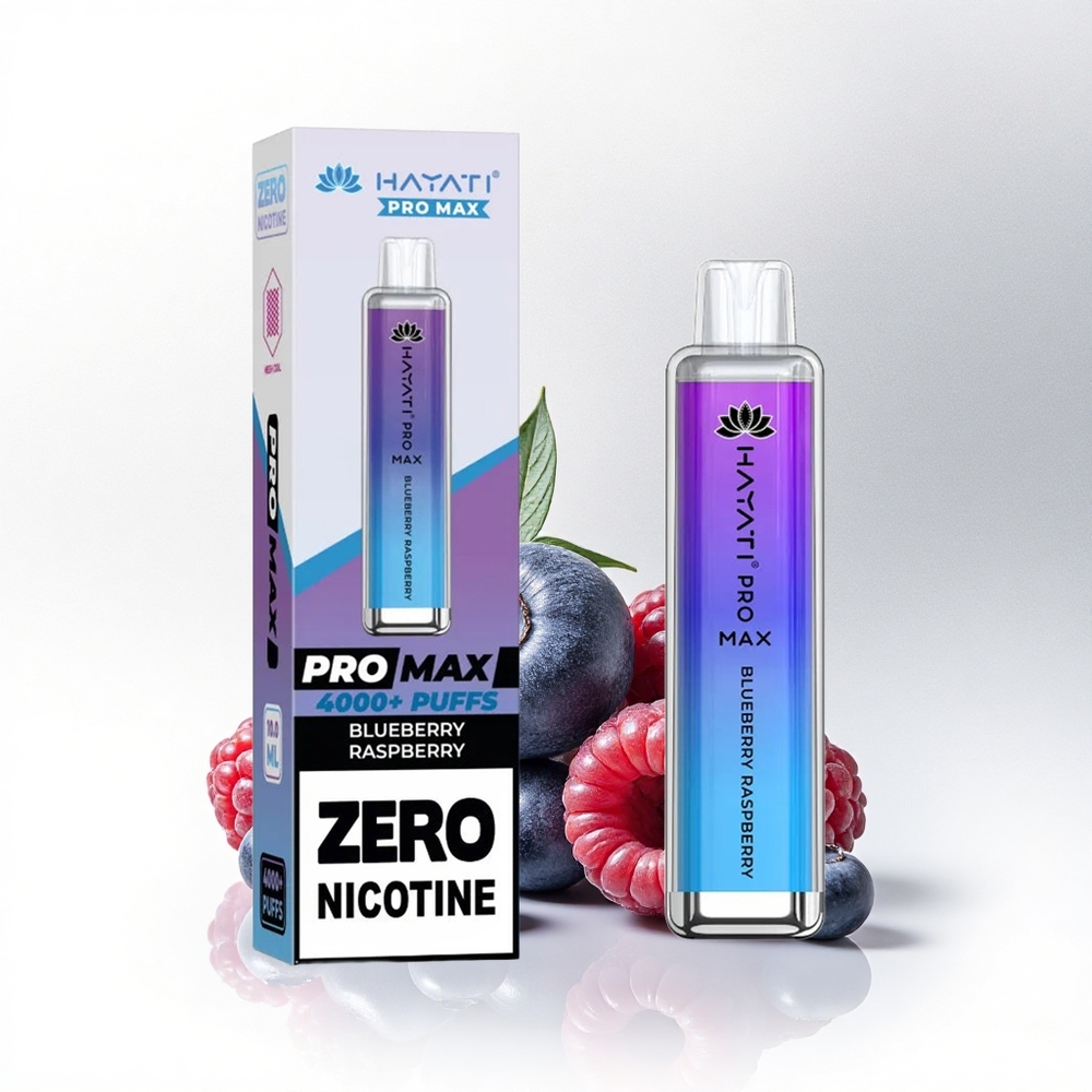 Hayati Pro Max 4000 Puffs Blauwe Framboos 2ml Tank Oplaadbaar