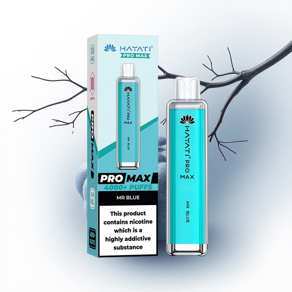 Hayati Pro Max 4000 Puffs Meneer Blauw 2ml 1400mAh Dual Mesh