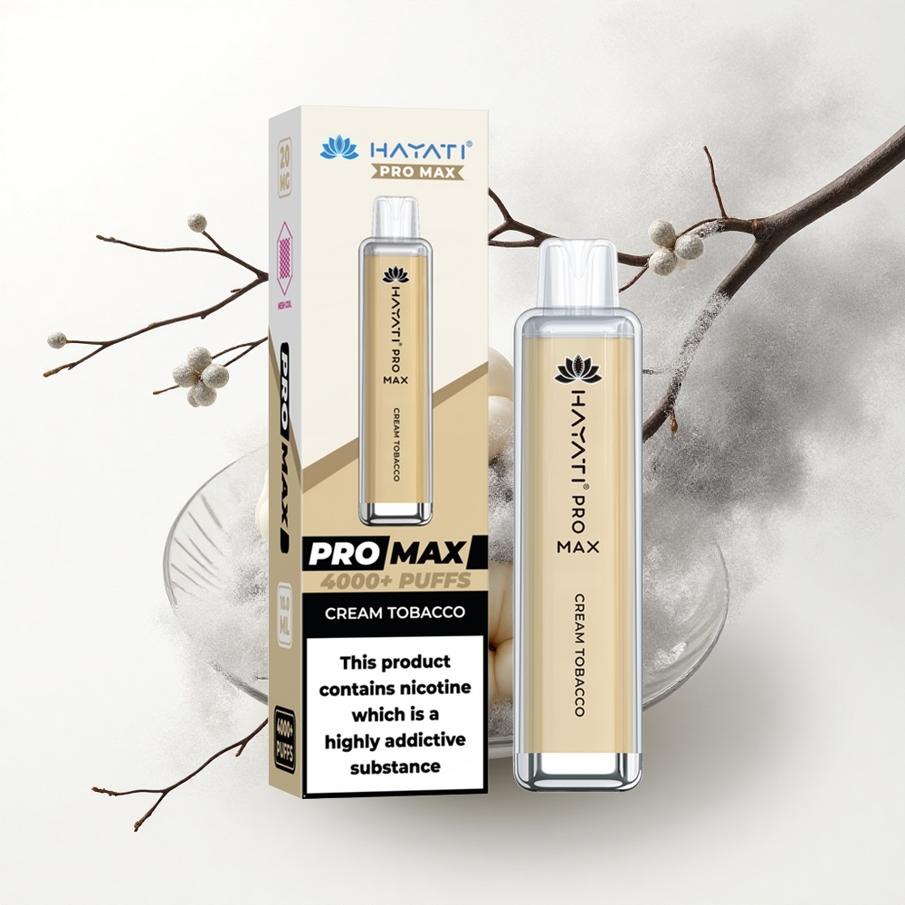 Hayati Pro Max 4000 Puffs Roomige Tabak Pro Dual Coil 1400mAh