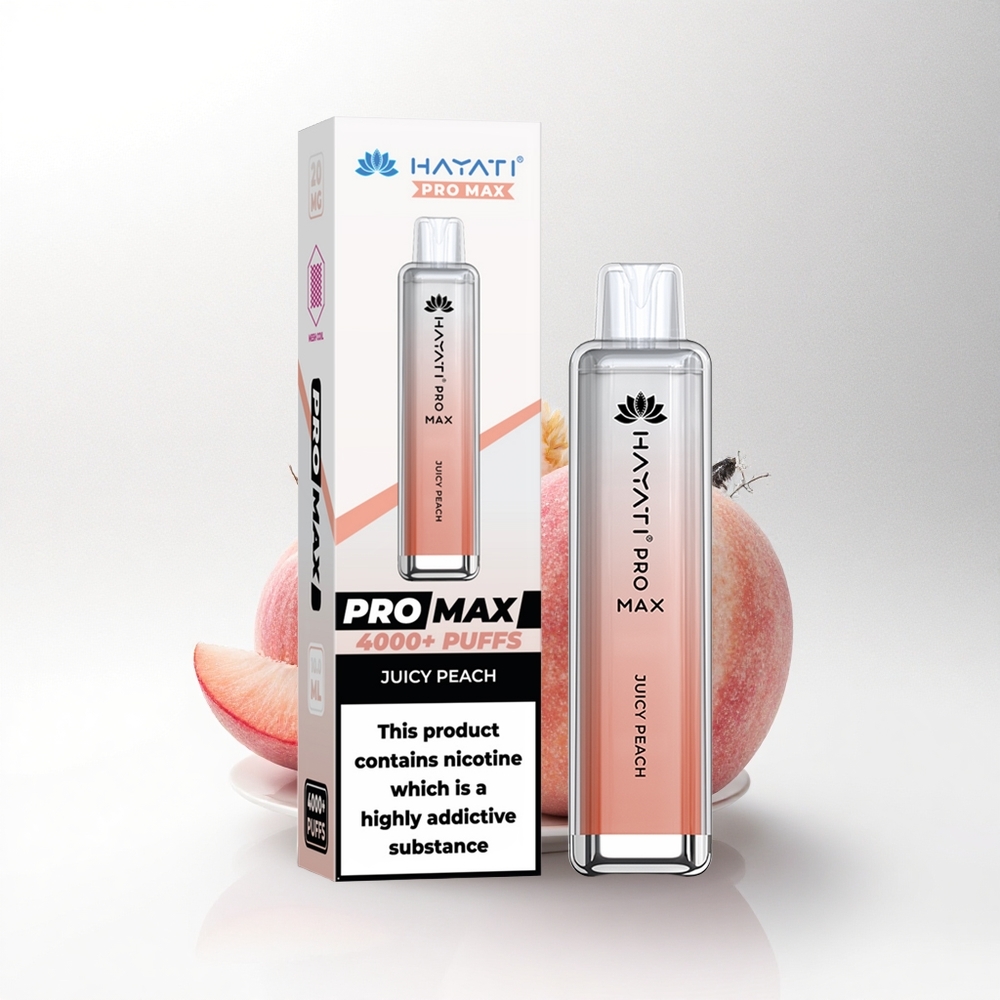 Hayati Pro Max 4000 Puffs Sappige Perzik 1400mAh Dual Mesh