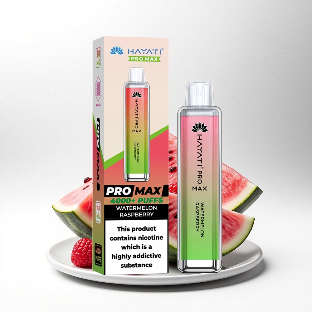 Hayati Pro Max 4000 Puffs Watermeloen Framboos 2ml Dual Mesh