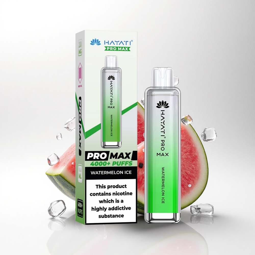 Hayati Pro Max 4000 Puffs Watermeloen IJs 2ml Dual Mesh 1400mAh