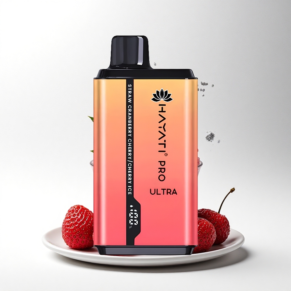 Hayati Pro Ultra 15000 Puffs Aardbei Cranberry Kers IJs 2% 12ml 850mAh