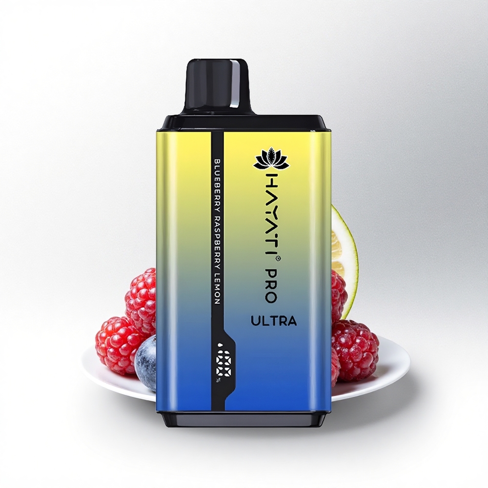 Hayati Pro Ultra 15000 Puffs Blauwe Bes Framboos Citroen met 850mAh en 12ml