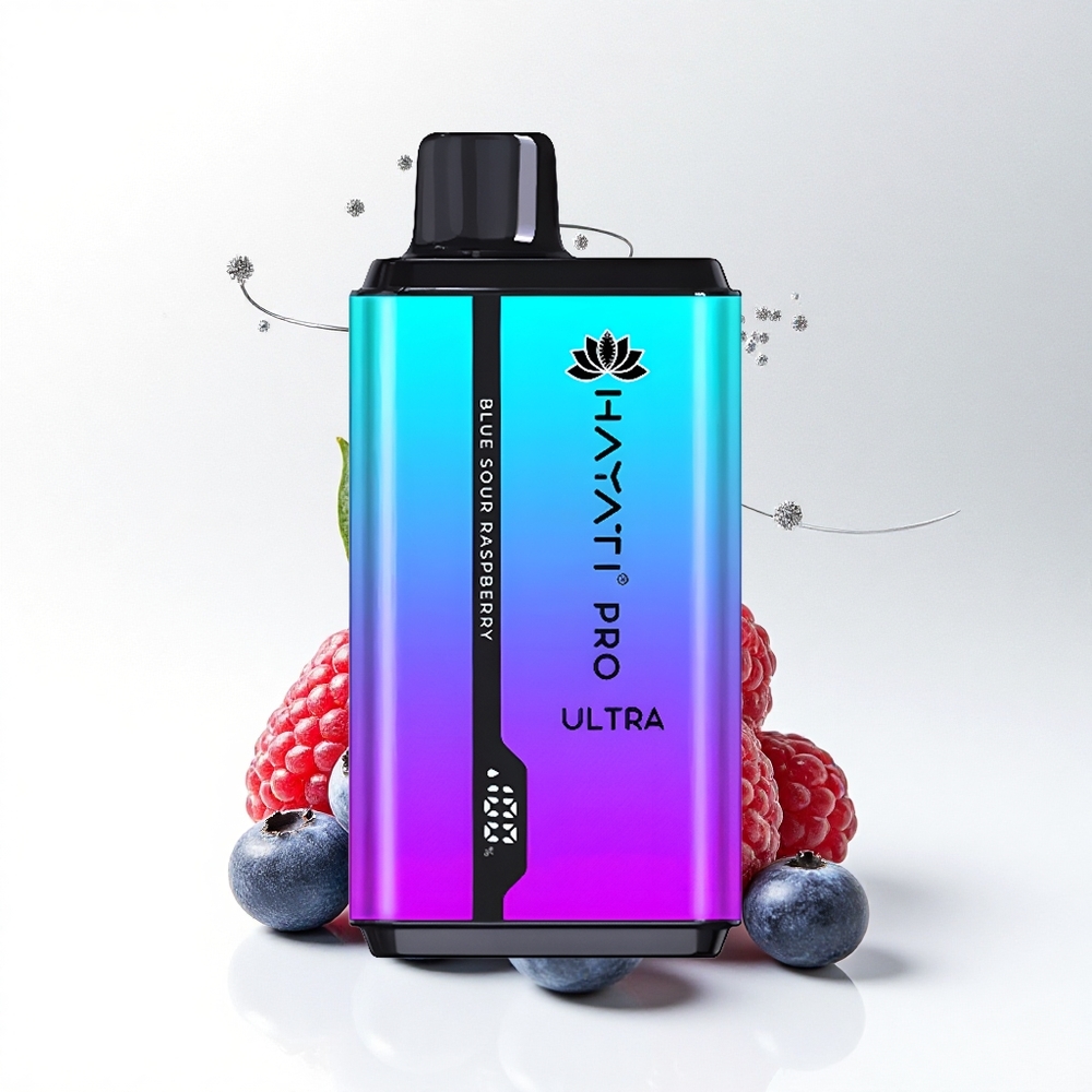 Hayati Pro Ultra 15000 Puffs Blauwebes Framboos Munt 850mAh 12ml 2%