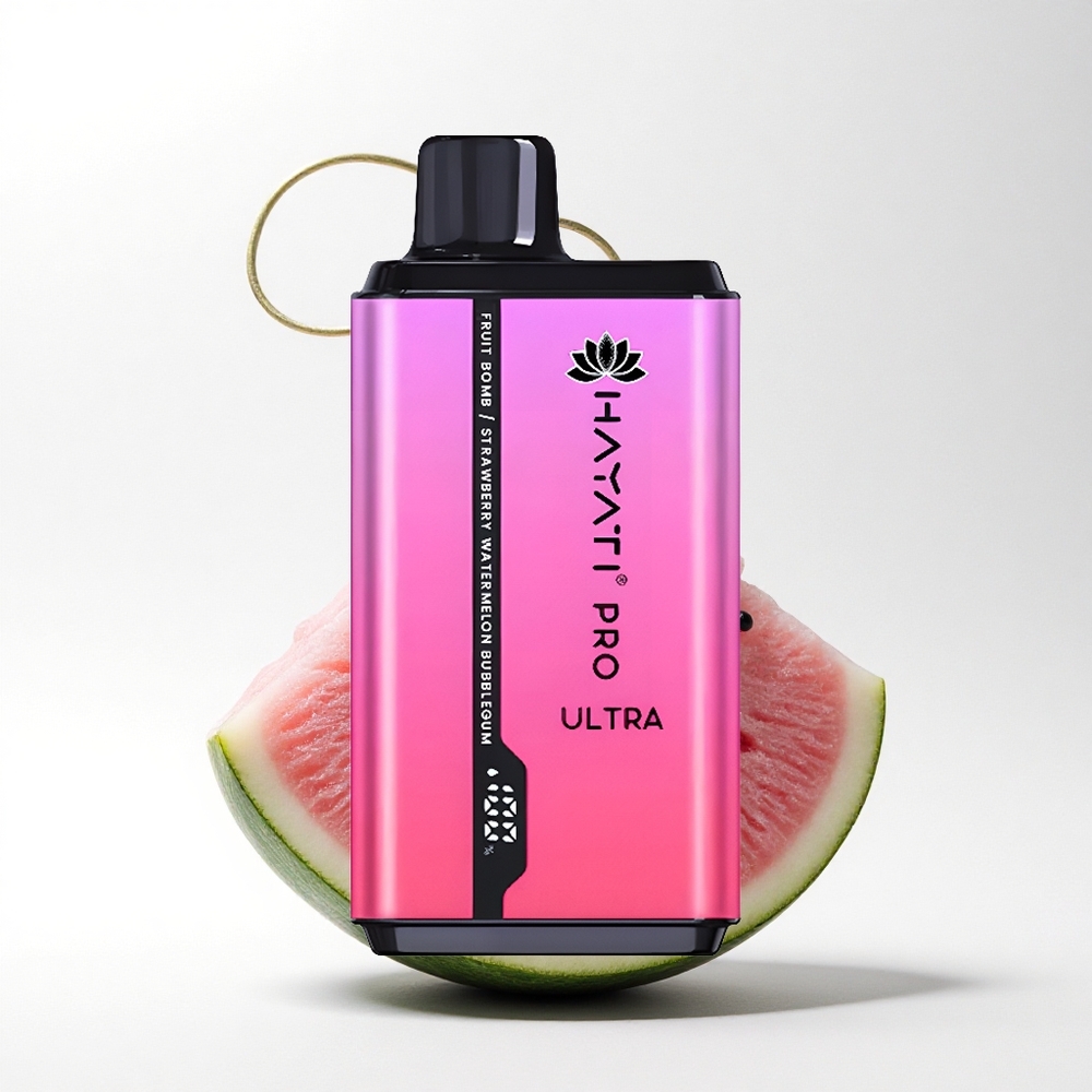 Hayati Pro Ultra 15000 Puffs Fruit Bom Aardbei Watermeloen Bubblegum Ultra 15000 Puffs 850mAh