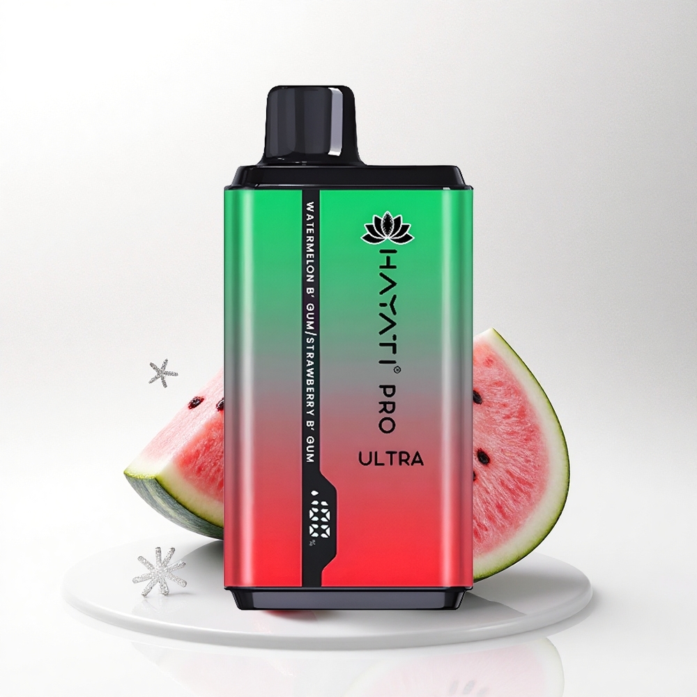 Hayati Pro Ultra 15000 Puffs Watermeloen Bubbelgum Aardbei Bubbelgum 850mAh 24ml 2%