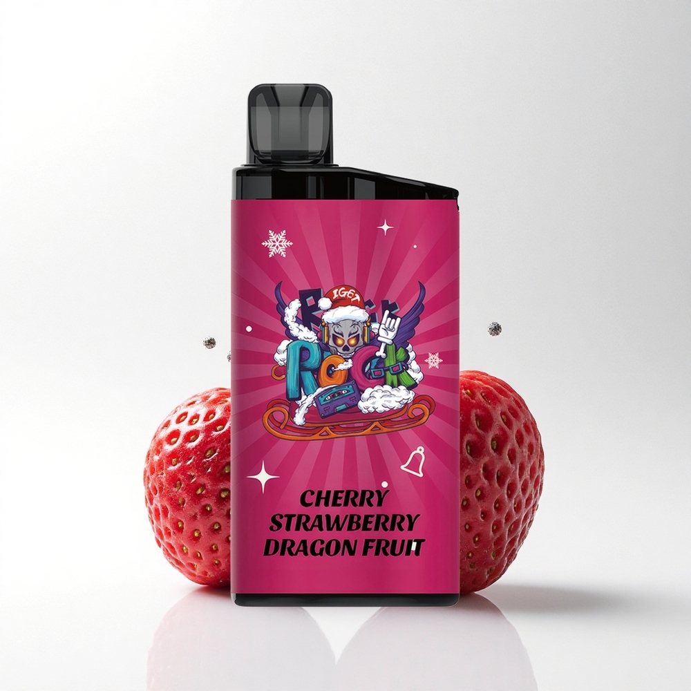 IGET Bar 3500 Puffs Kersen Aardbei Drakenvrucht 1400 mAh Mesh Coil