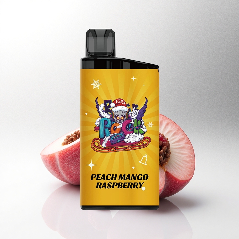 IGET Bar 3500 Puffs Perzik Mango Framboos 1400 mAh Mesh