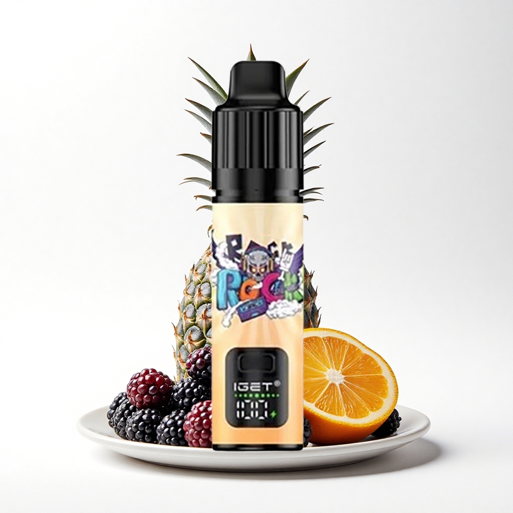 IGET BAR PLUS S3 POD 10000 Puffs Zwarte Framboos Ananas Sinaasappel 5% Nicotine 18ml