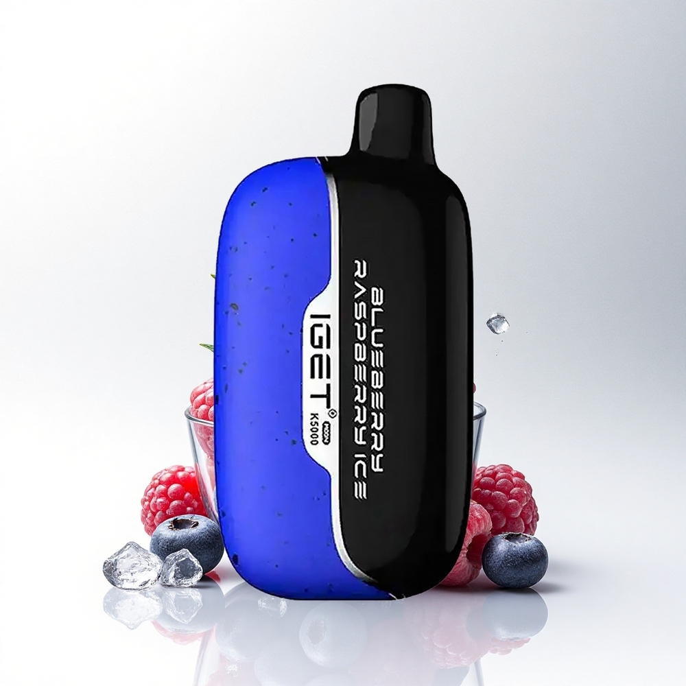 IGET Moon K5000 Puffs Blauwe Bes Framboos IJs Mesh Coil 1.35 Ohm PC Net Gewicht 81.5 g