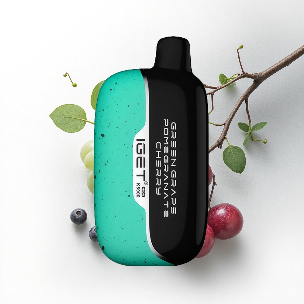IGET Moon K5000 Puffs Groene Druif Granaatappel Kers PC Mesh Coil 1.35 Ohm
