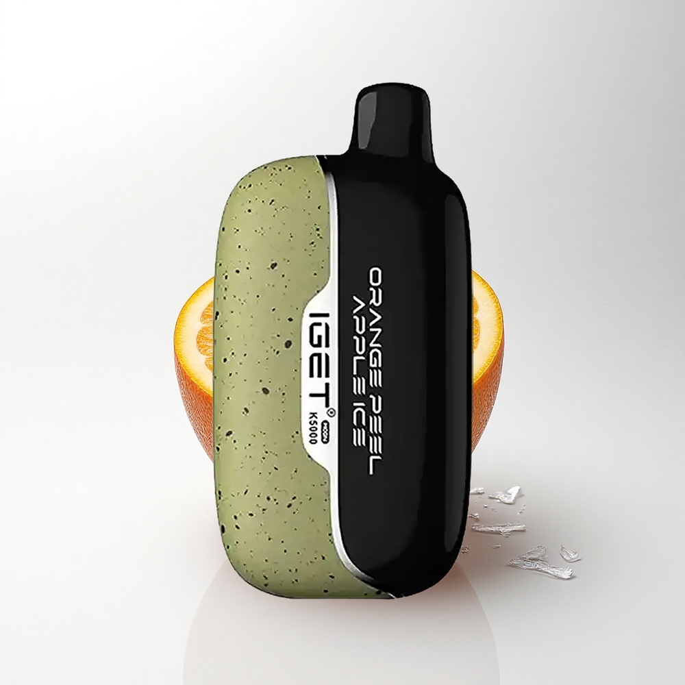IGET Moon K5000 Puffs Oranjeschil Appel IJs 5000 Puffs PC Mesh