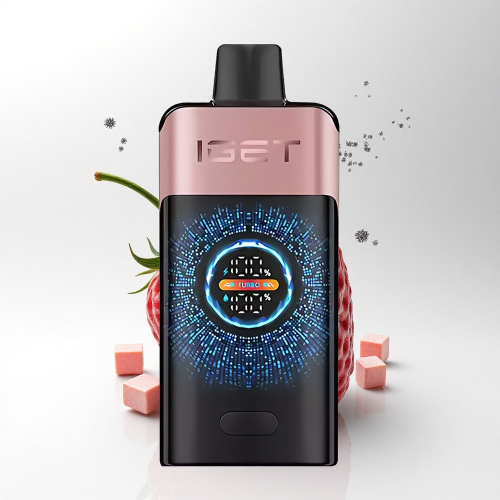 IGET ONE 12000 Puffs Aardbei Turbo 9000 Scherm